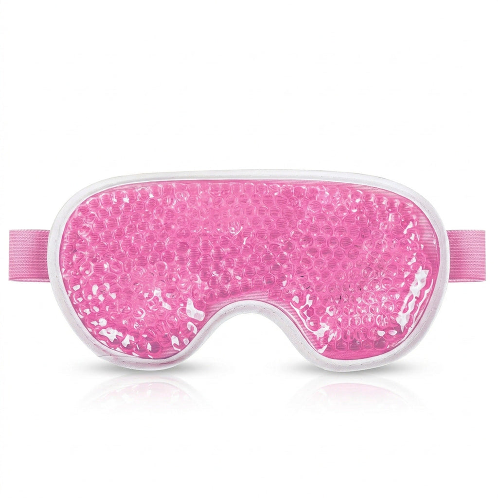 Reusable Gel Eye Mask – Cooling Cold Compress for Puffy Eyes, with Soft Plush Reverse Side