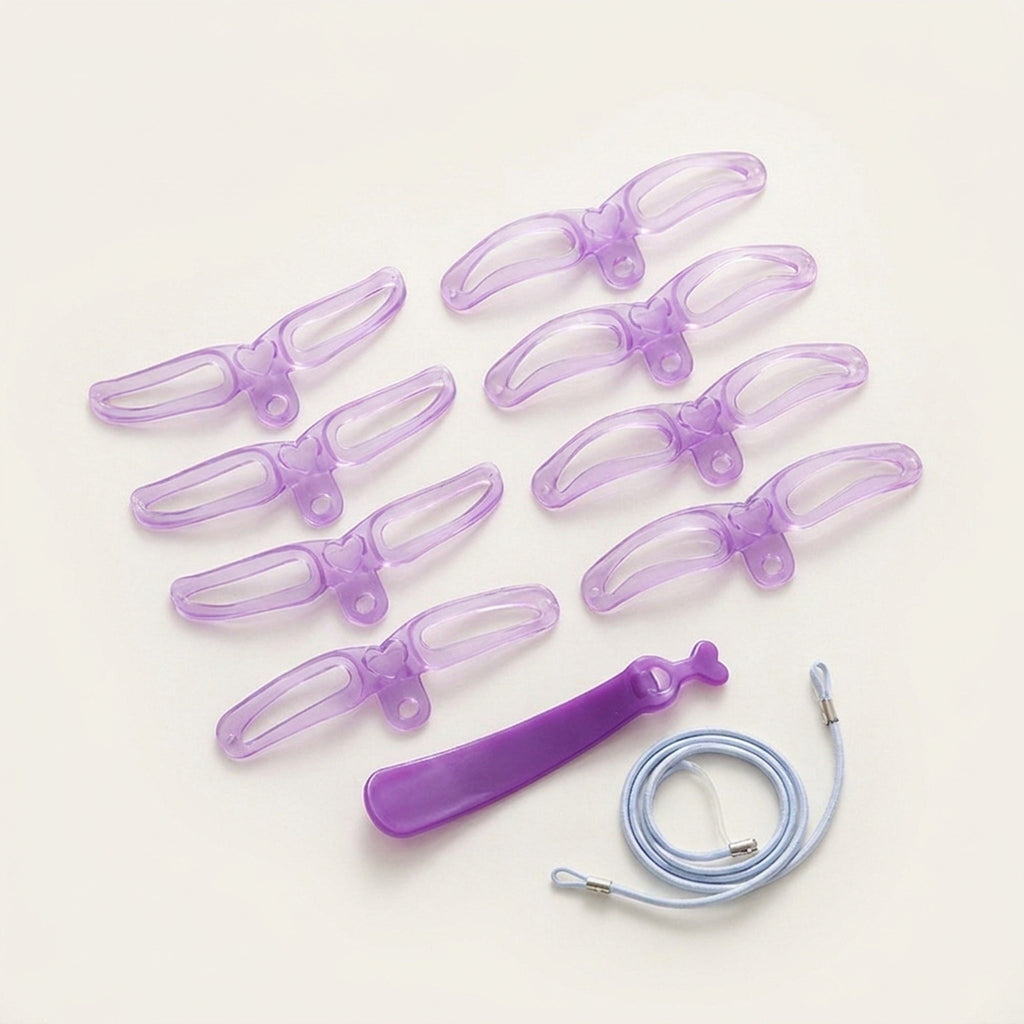 Eyebrow Stencil Kit – 8 Shapes with Handle & Head Strap