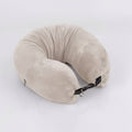 Stuffable Travel Neck Pillow – Velvet Airplane & Car Neck Pillow You Fill With Your Clothes