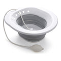 Foldable Sitz Bath for Postpartum and Everyday Use - Collapsible Over-Toilet Soaking Basin with Bulb Rinse Pump and Flat-Fold Storage