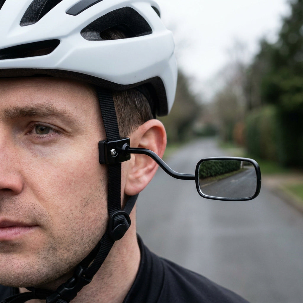 Bike Rearview Mirror Glasses – Mini Cycling Mirror for Helmet or Eyewear with Enhanced Road Safety Visibility