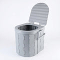 Portable Folding Camping Toilet Seat – Travel Bucket Toilet with Lid for Car Trips, Emergency Outdoor Camping Toilet for Hiking, Fishing and Road Travel