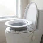 Foldable Sitz Bath for Postpartum and Everyday Use - Collapsible Over-Toilet Soaking Basin with Bulb Rinse Pump and Flat-Fold Storage
