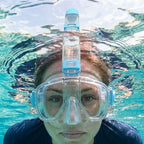 Anti-Fog Snorkeling Mask – Half-Face Diving Mask with Dry-Top Snorkel for Kids & Adults