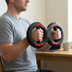 Figure-Eight Forearm and Wrist Twist Trainer - Two-Handed Grip Strength Exerciser with Five Fixed Resistance Grades