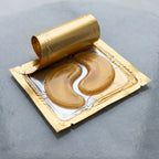Gold Under-Eye Gel Patches — Cooling Hydrogel Eye Masks in Single-Use Foil Sachets, 20–30 Minute Wear