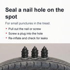 Screw-In Tire Plugs – Tire Repair Kit for Tubeless Car, Light Truck, Motorcycle and Scooter Tires (Tire Puncture Sealing Nail)