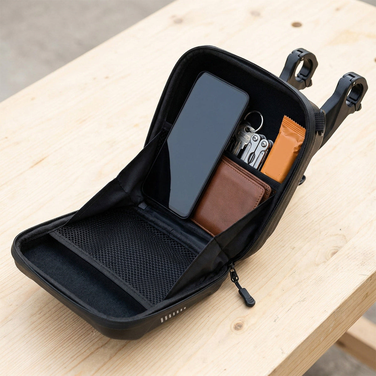 Waterproof Bike Handlebar Bag – EVA Hard Shell Cycling Front Bag with Large Storage for Outdoor Riding Essentials