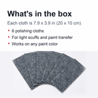 Car Scratch Remover Cloth – 6 Polishing Cloths for Light Scuffs, Swirls and Paint Transfer