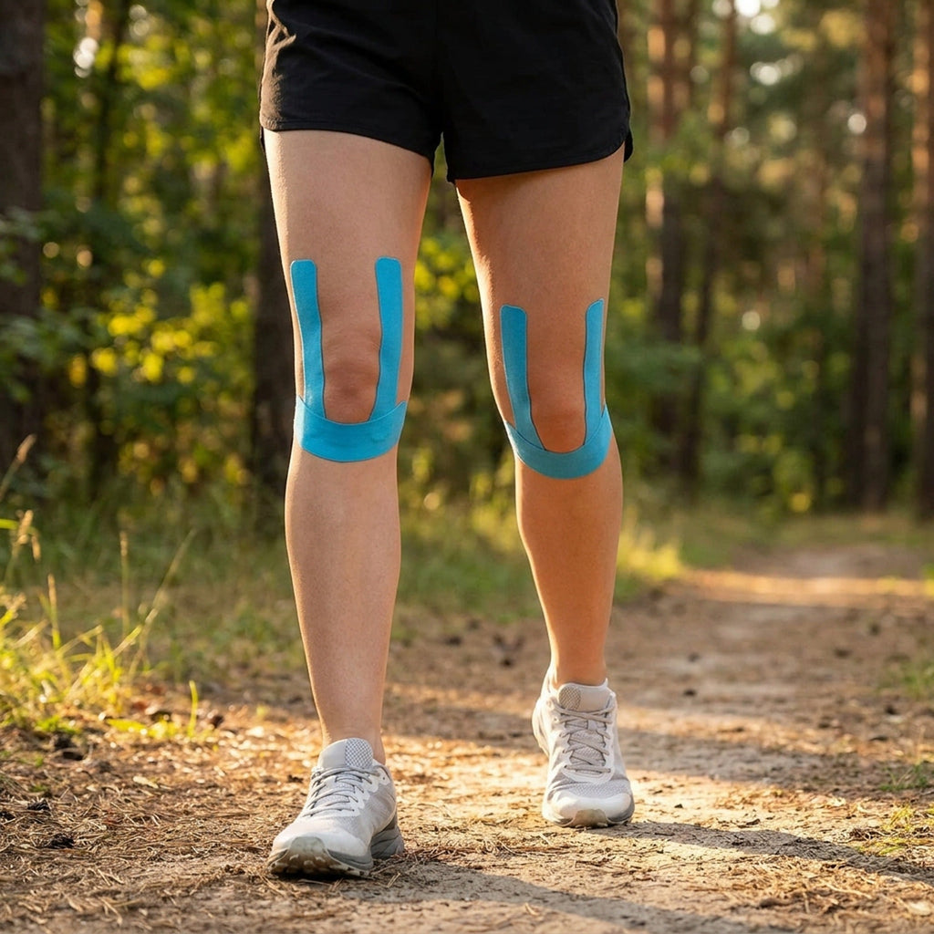 Pro Kinesiology Tape 4-Roll Set – Waterproof Breathable Latex-Free Athletic Tape with 80 Precut Strips