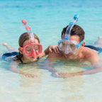 Anti-Fog Snorkeling Mask – Half-Face Diving Mask with Dry-Top Snorkel for Kids & Adults