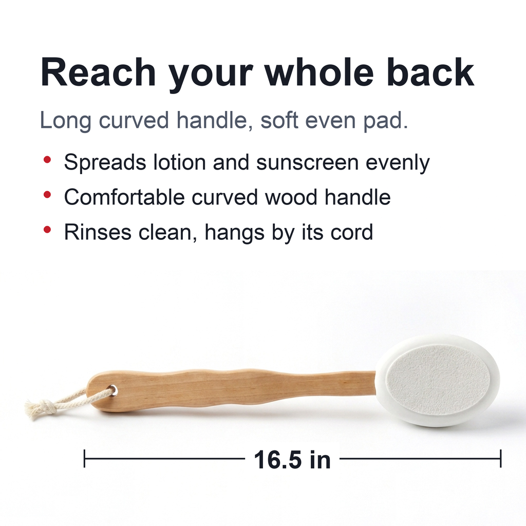 Long Handle Lotion Applicator – Effortless Reach Back Cream Spreader for Moisturizer, Sunscreen & Elderly Skincare Needs