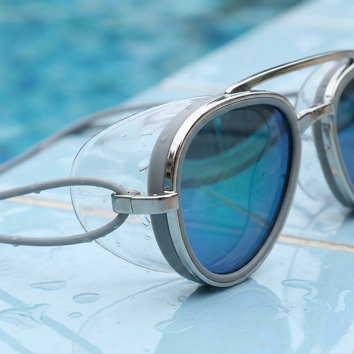 Anti-Fog Swimming Goggles – HD Full View Waterproof Retro Swim Glasses for Adult Water Sports, Beach and Pool Use