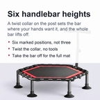 Foldable 50-Inch Hexagon Trampoline – Indoor Fitness Fun for Kids and Adults, Space-Saving Exercise Equipment for Cardio at Home
