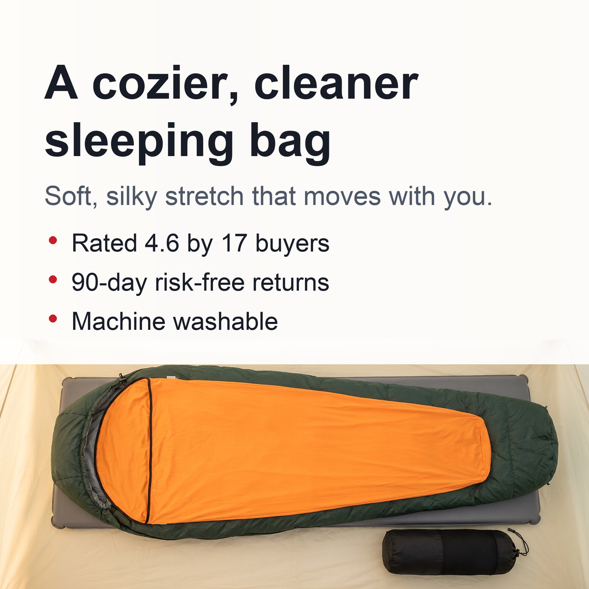 Ultralight Sleeping Bag Liner – Soft, Breathable & Portable