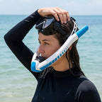 Adult Dry Snorkel – Splash Guard Snorkel with Top Dry Valve for Easy Breathing, Leak Protection, Freediving and Recreational Snorkeling
