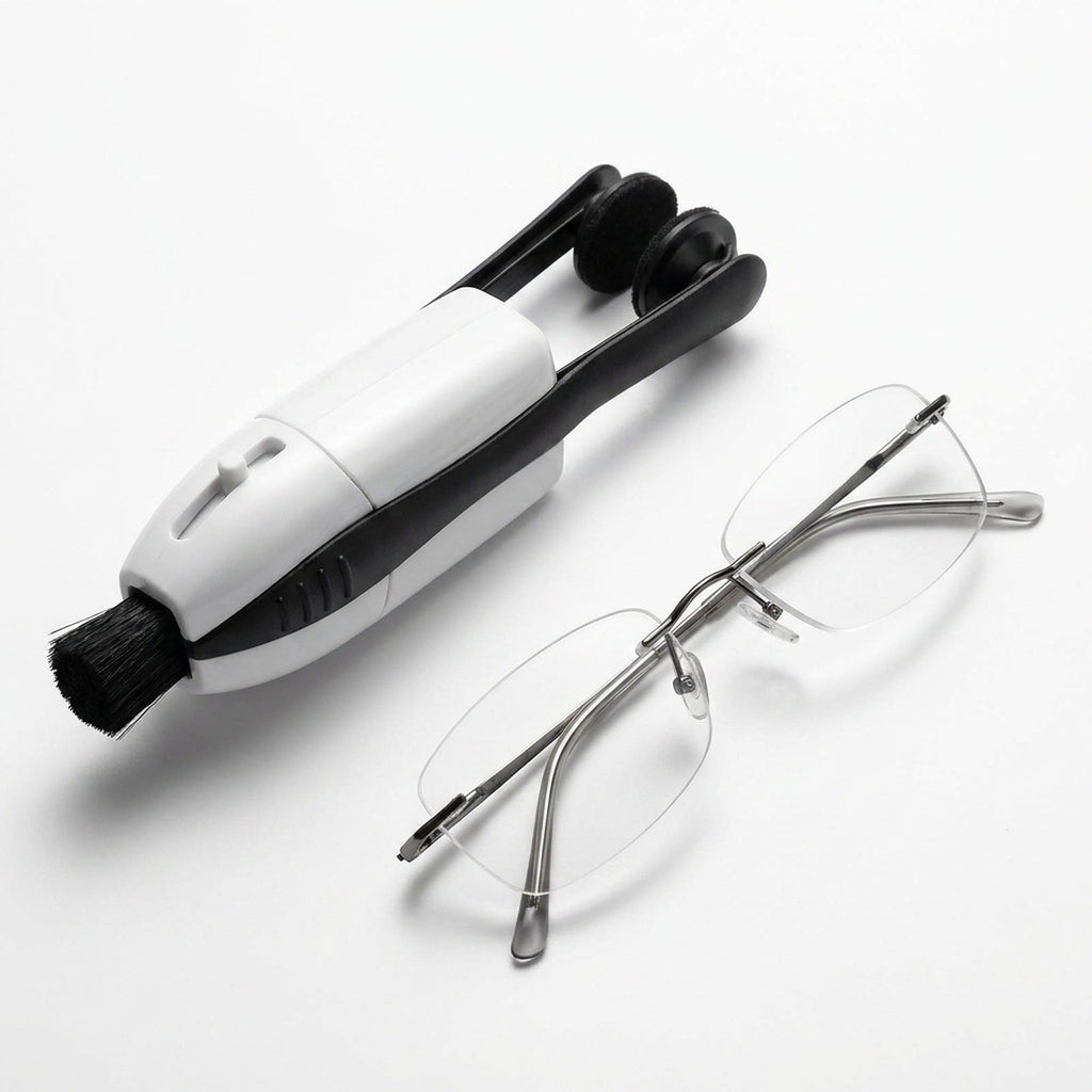 Professional Dry Carbon Eyeglass Lens Cleaner – Streak-Free, No-Liquid Cleaner for Glasses, Sunglasses, Screens & Camera Lenses, Pocket-Sized Reusable Optical Cleaning Tool