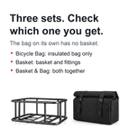 Heavy-Duty Rear Bike Basket with Rack – Large Metal Bicycle Carrier for Groceries, Commutes, and Electric Bike Storage
