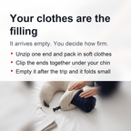 Stuffable Travel Neck Pillow – Velvet Airplane & Car Neck Pillow You Fill With Your Clothes