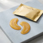 Gold Under-Eye Gel Patches — Cooling Hydrogel Eye Masks in Single-Use Foil Sachets, 20–30 Minute Wear