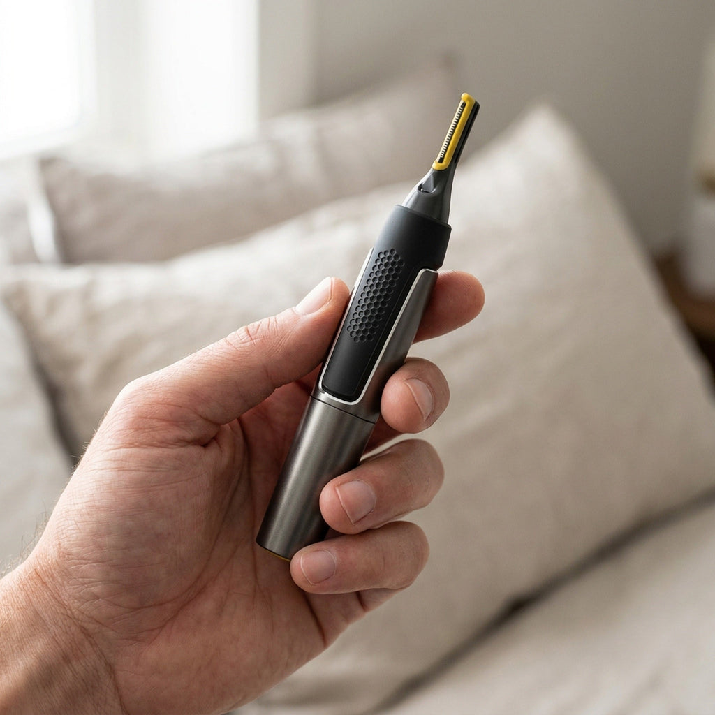 Electric Nose and Ear Hair Trimmer – Ultra-Thin Precision Waterproof Grooming Tool for Safe, Clean, and Painless Trimming