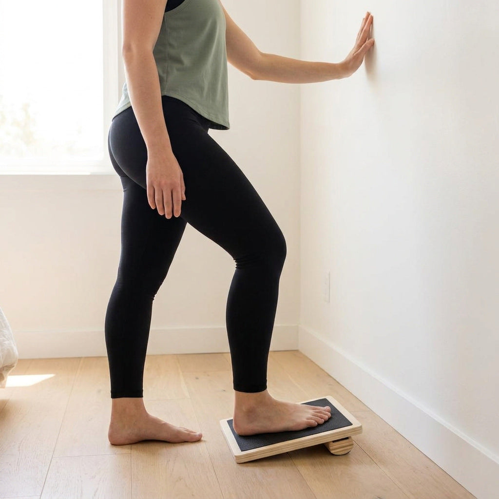 Anti Slip Wooden Balance Board - Ankle Stretcher for Ballet and Fitness Training, Home Gym Stability Exercise Equipment