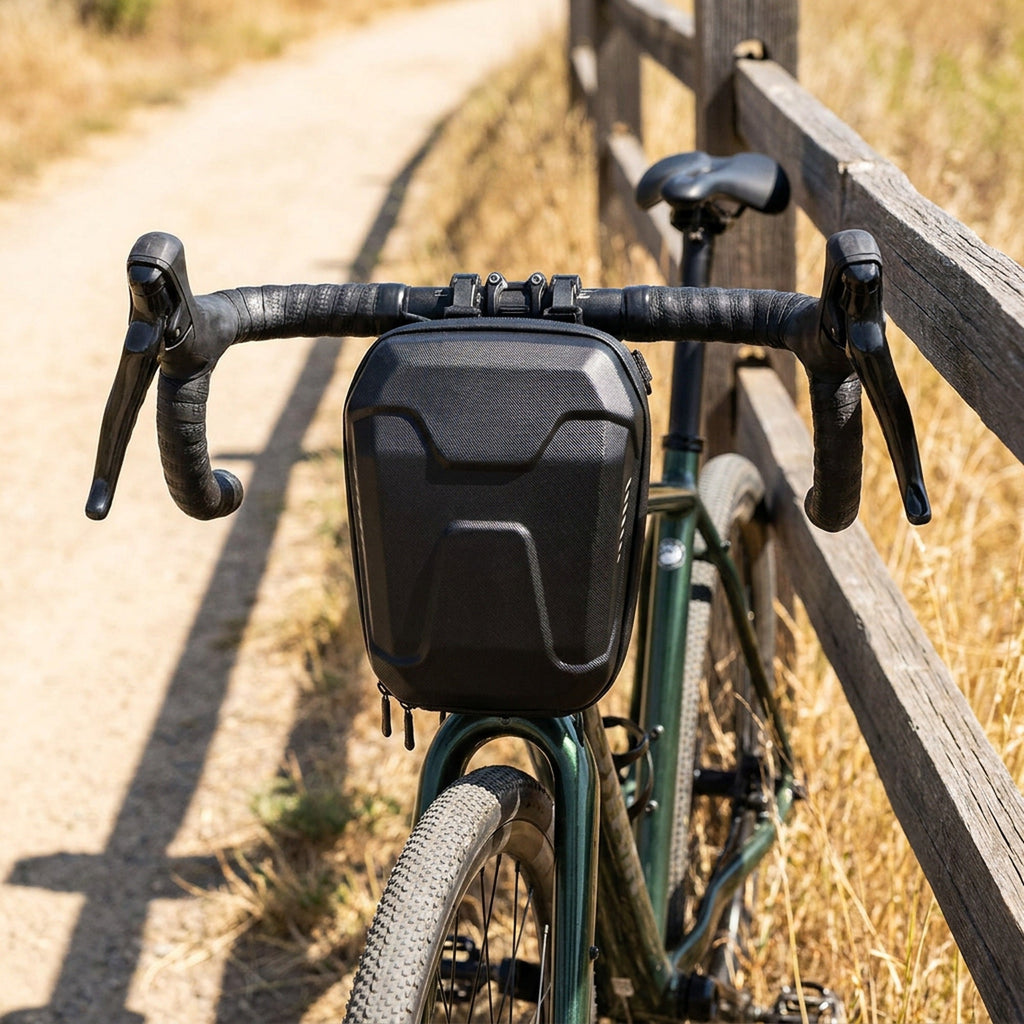 Waterproof Bike Handlebar Bag – EVA Hard Shell Cycling Front Bag with Large Storage for Outdoor Riding Essentials