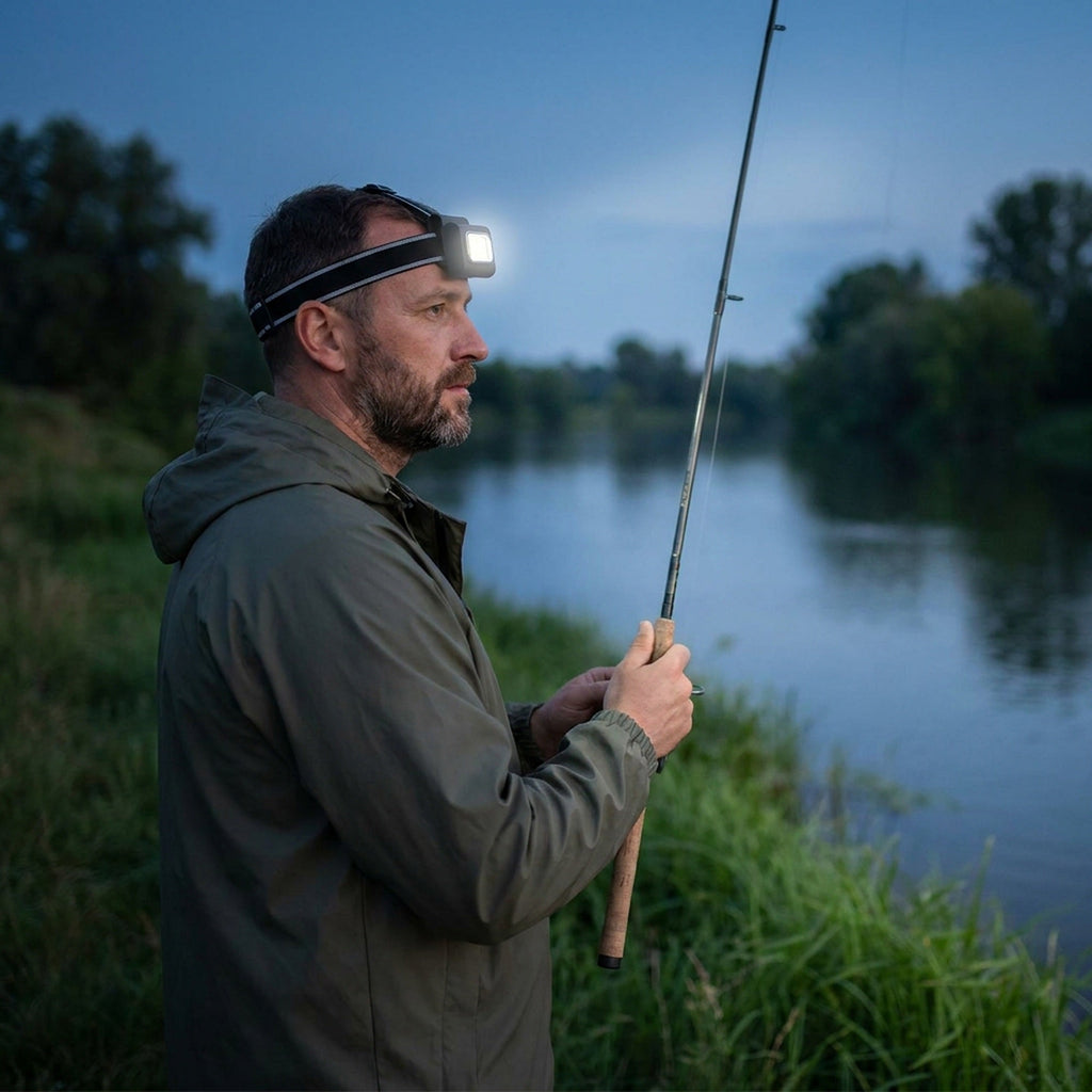 LED Portable Magnetic Headlamp – 6W Rechargeable Light for Outdoor Adventures, Perfect for Camping, Fishing, and Exploration