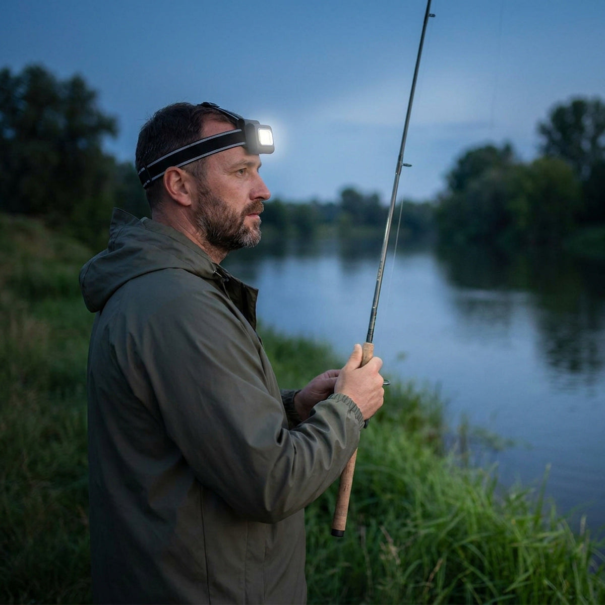 LED Portable Magnetic Headlamp – 6W Rechargeable Light for Outdoor Adventures, Perfect for Camping, Fishing, and Exploration