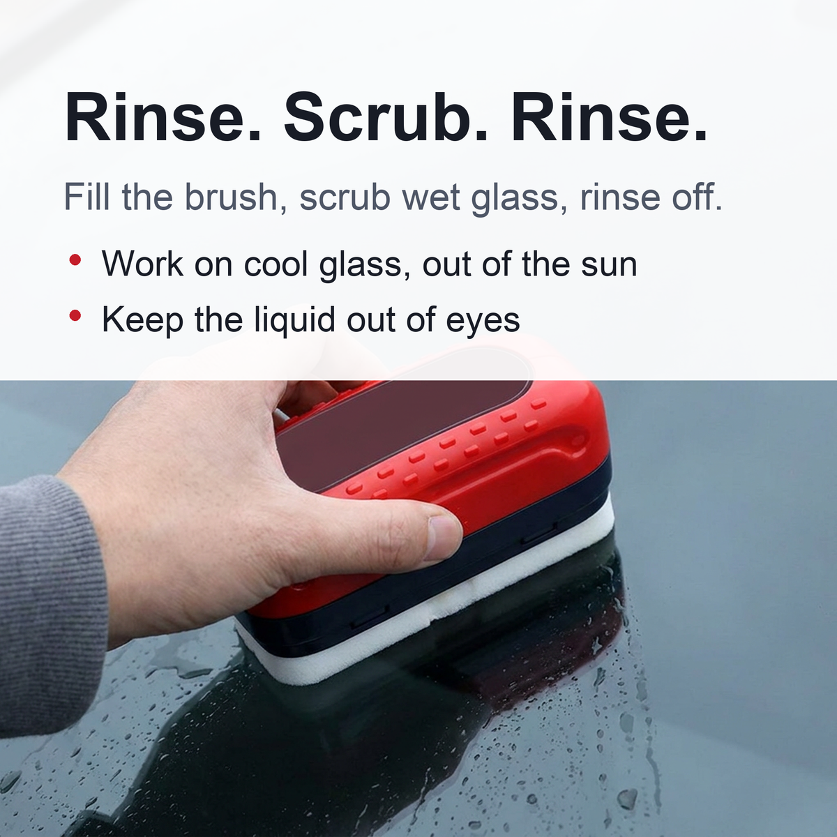 Glossy Powerful Automotive Windshield Cleaner - Car Window Cleaner Prevents Rain And Fog | Glass Cleaning Brush