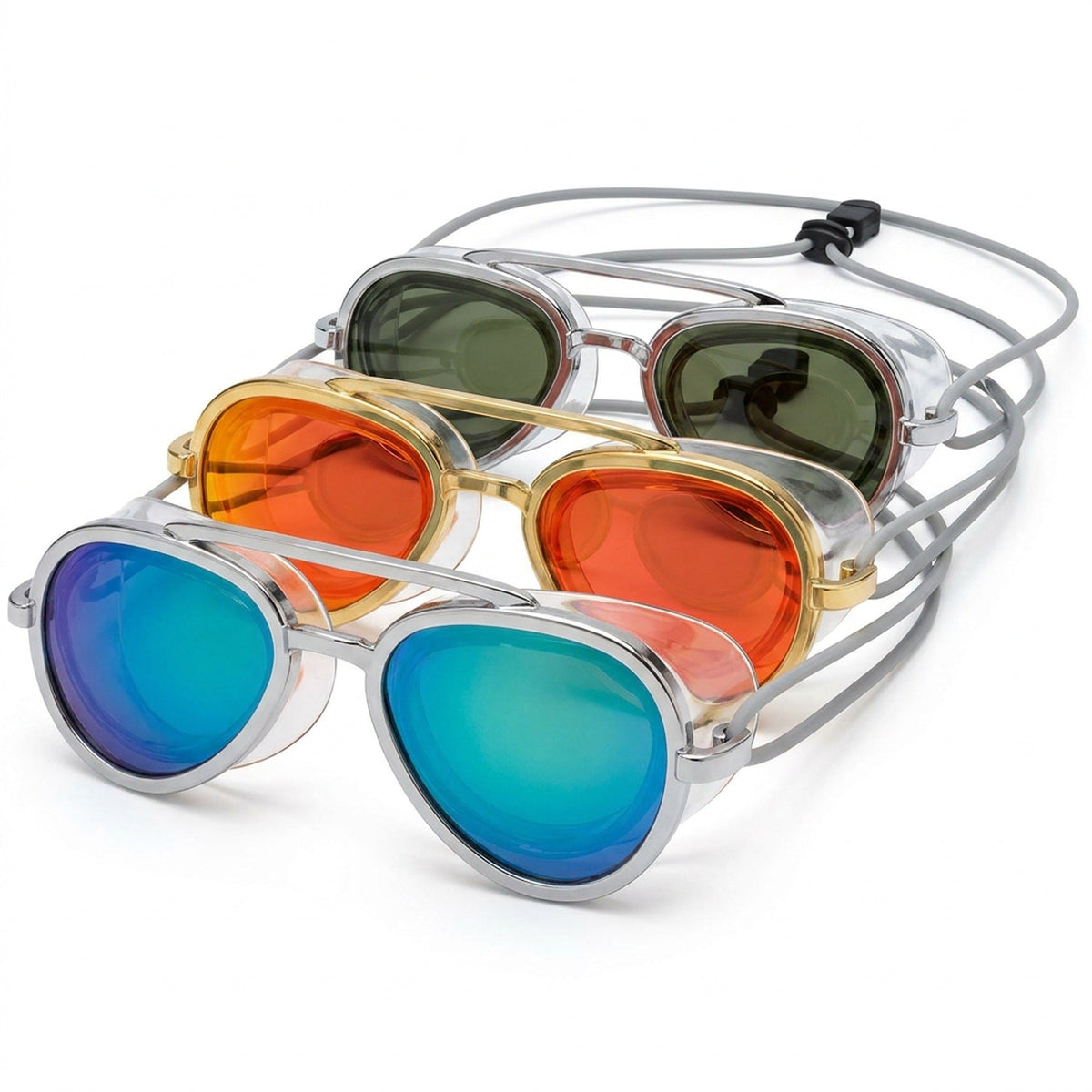 Anti-Fog Swimming Goggles – HD Full View Waterproof Retro Swim Glasses for Adult Water Sports, Beach and Pool Use