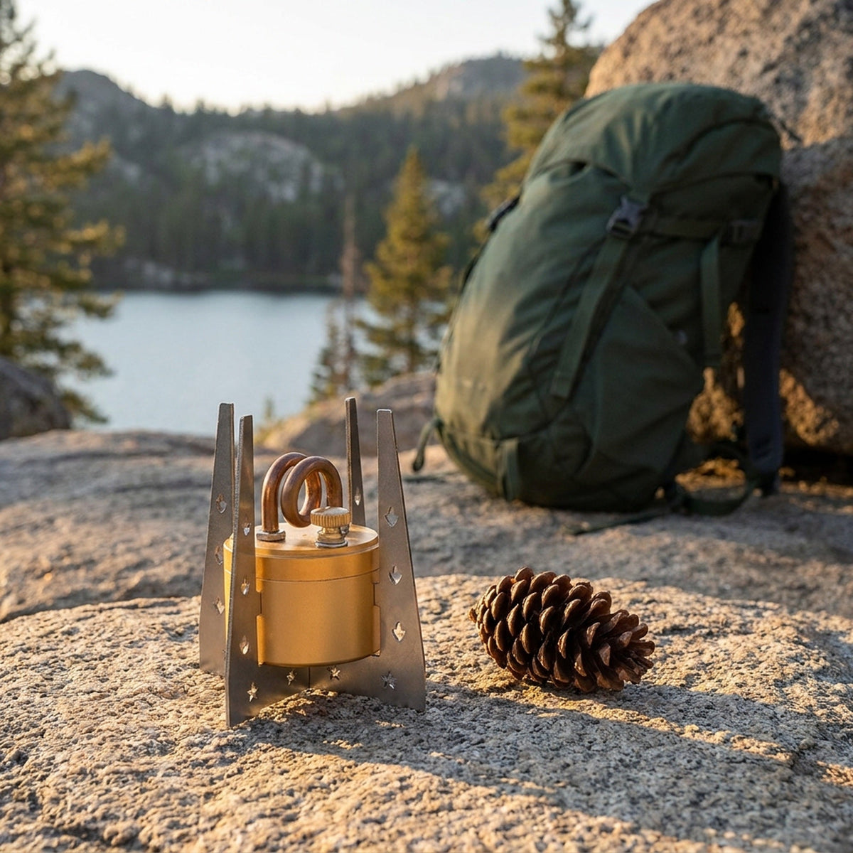 Ultralight Alcohol Burner Stove – Compact Survival Camping Cooker for Easy Carrying, Outdoor Tea Brewing, Backpacking, Picnics and Emergency Meal Prep