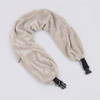 Stuffable Travel Neck Pillow – Velvet Airplane & Car Neck Pillow You Fill With Your Clothes