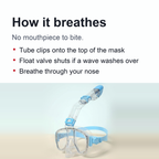 Anti-Fog Snorkeling Mask – Half-Face Diving Mask with Dry-Top Snorkel for Kids & Adults