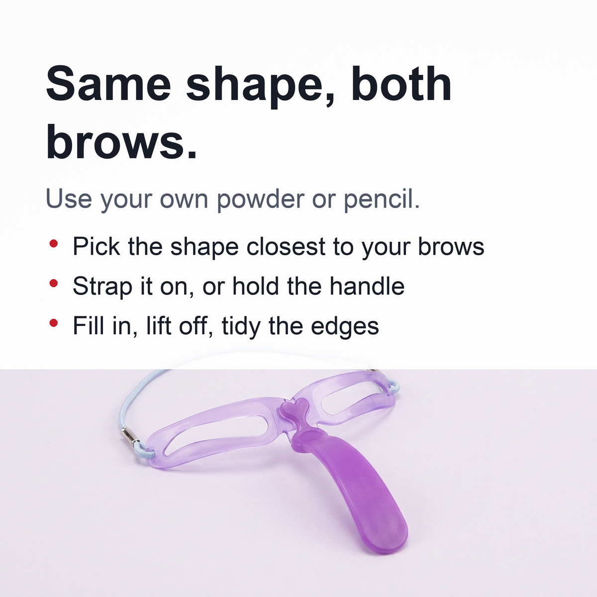 Eyebrow Stencil Kit – 8 Shapes with Handle & Head Strap