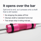 Barbell Pad for Squats and Hip Thrusts - Foam Neck and Shoulder Sleeve with Two Straps