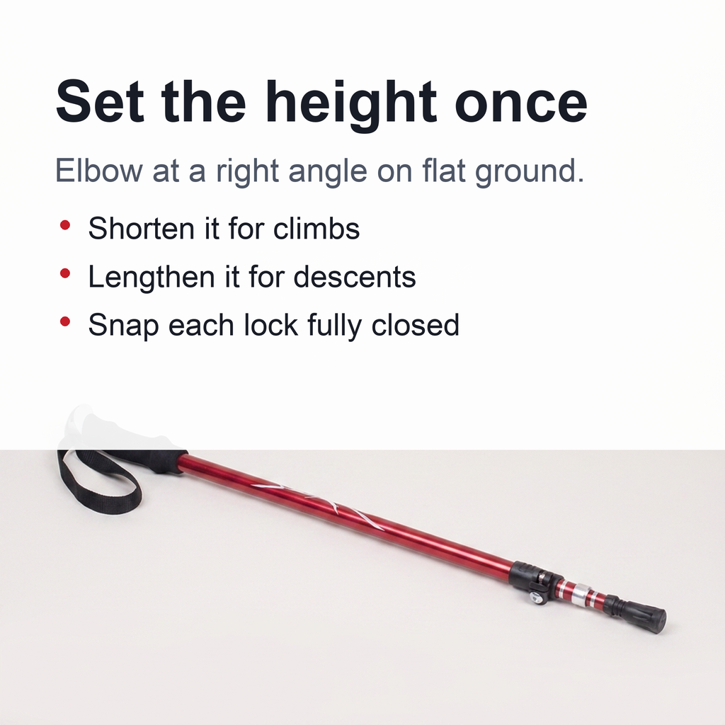 Adjustable Trekking Poles - Foldable Telescopic Pole