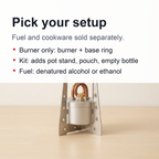 Ultralight Alcohol Burner Stove – Compact Survival Camping Cooker for Easy Carrying, Outdoor Tea Brewing, Backpacking, Picnics and Emergency Meal Prep