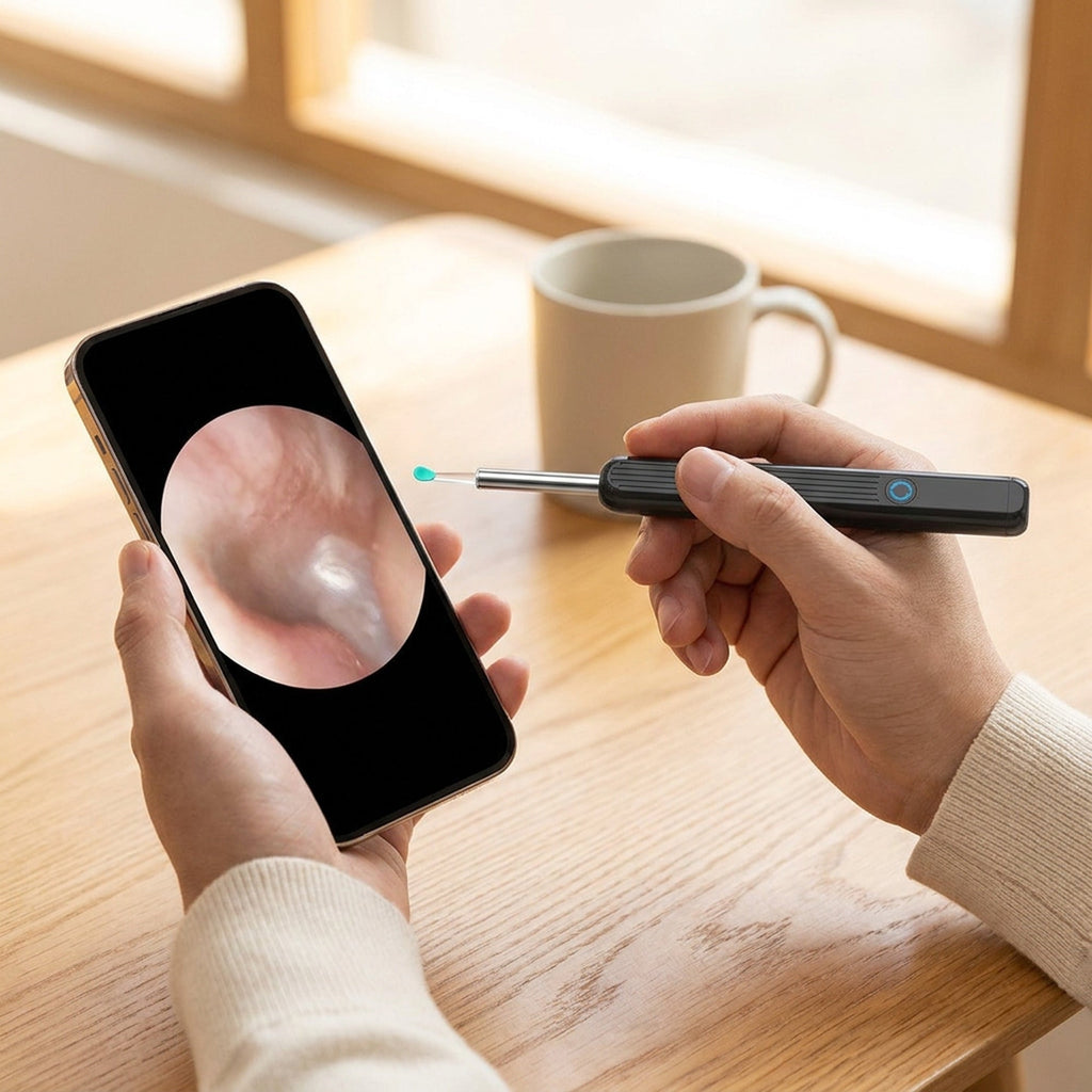 Wireless Earwax Remover Otoscope Tool - Ear Wax Removal Tool with Camera Ear Endoscope 1080P Kit for iPhone iPad Android