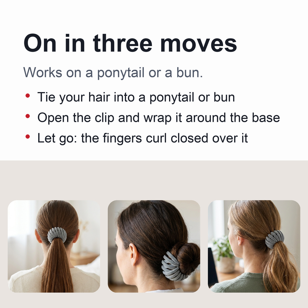 Women's Bird Nest Magic Hair Clip, Expandable, Retractable, Hair Claw Ponytail Holder
