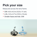 Anti-Fog Snorkeling Mask – Half-Face Diving Mask with Dry-Top Snorkel for Kids & Adults