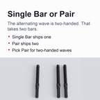 Cordless Battle Rope Bar — Coil-Spring Training Stick for Battle Rope Waves, No Rope and No Anchor, Single or Pair