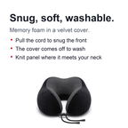 U-Shaped Memory Foam Neck Pillow – Soft Ergonomic Travel Pillow with Cervical Support for Airplanes, Sleeping, Relaxation and Neck Comfort