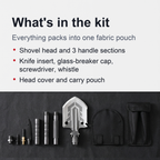 Indestructible Survival Shovel – Folding Shovel Set with Manganese Steel Head