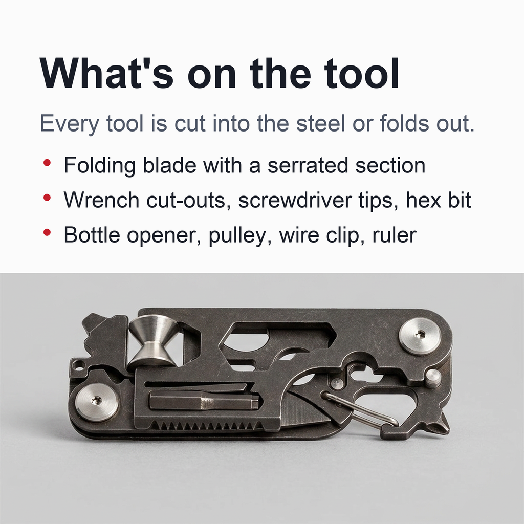 Mini Outdoor Survival Knife – 30-in-1 Stainless Steel Camping & Survival Multi-Tool