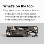 Mini Outdoor Survival Knife – 30-in-1 Stainless Steel Camping & Survival Multi-Tool