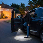 Wireless LED Car Door Projector Light – Stick-On Welcome Light with Crown Emblem