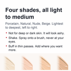 Airbrush Spray Foundation, Matte Finish, 4 Light-to-Medium Shades, 2.36 fl oz (70 ml)
