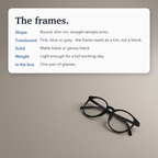 Transparent Anti Blue Light Computer Glasses Round for Women