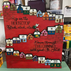 Wooden Christmas Advent Calendar, Table Decoration